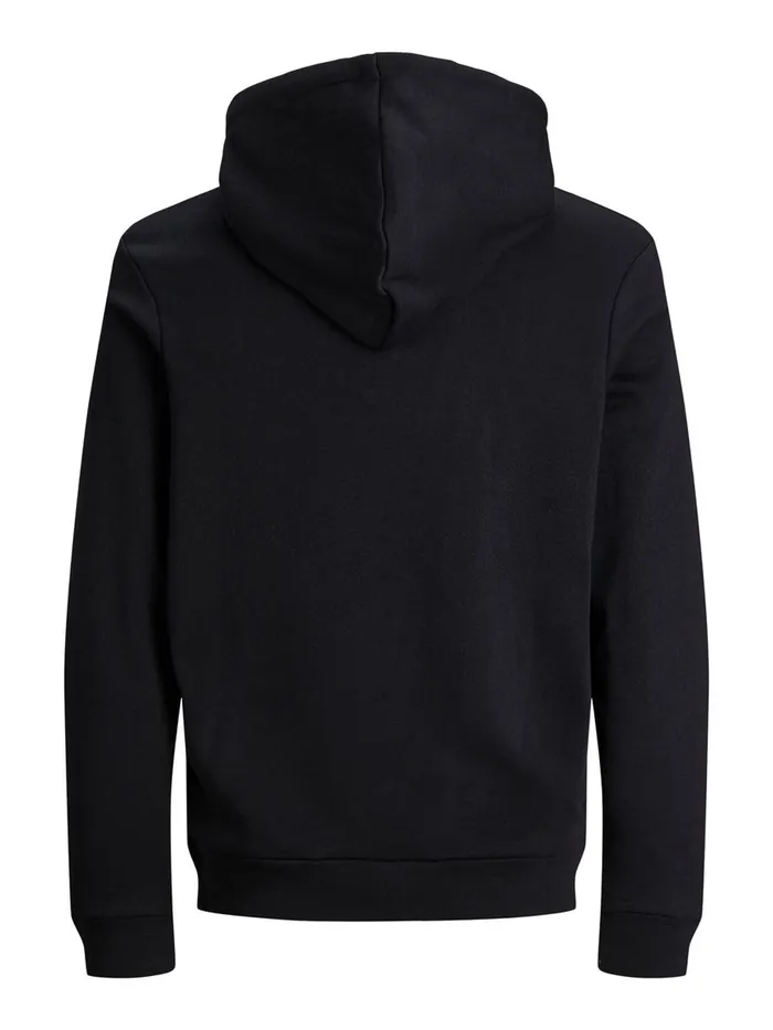 Sweatshirts JACK and JONES Mens LOGO HOODIE Black Black Popular