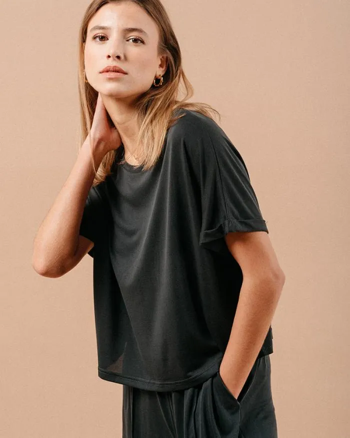 TSHIRT ANTHRACITE MAMA Shop Grace and Mila ShortSleeves Tshirts