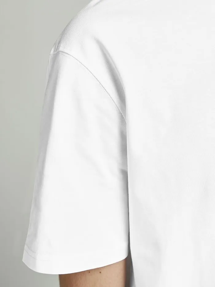 Tshirts JACK and JONES Mens ORGANIC COTTON RELAXED FIT TSHIRT White White On Sale