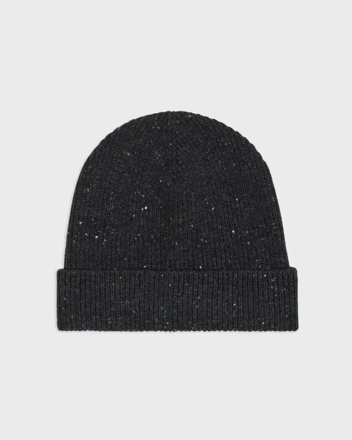 Theory Beanie In Donegal WoolCashmere Charcoal Multi Women Hats Gloves Scarves Theory Beanie In Donegal WoolCashmere Charcoal Multi Women Hats Gloves Scarves