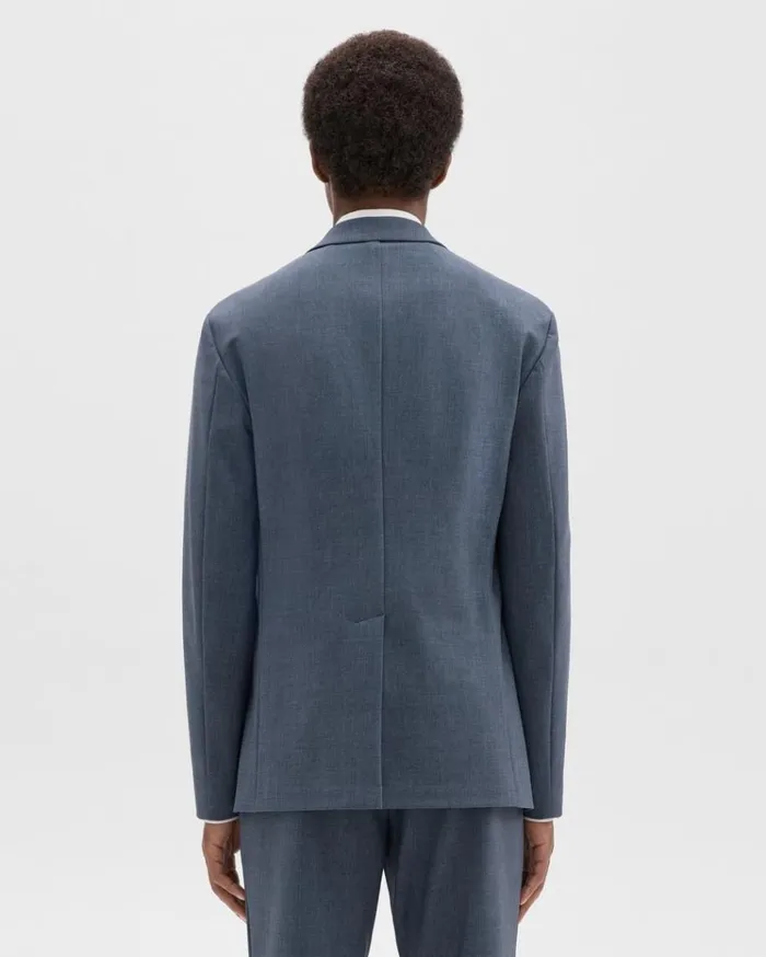 Theory Clinton Blazer In Printed Precision Ponte Dusty Blue Mel Men Blazers Jackets Theory Clinton Blazer In Printed Precision Ponte Dusty Blue Mel Men Blazers Jackets