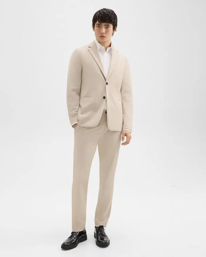 Theory Clinton Blazer In Printed Precision Ponte Sand Multi Men Blazers Jackets Theory Clinton Blazer In Printed Precision Ponte Sand Multi Men Blazers Jackets