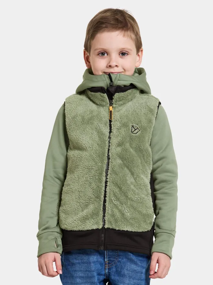 Timjan Kids039 Vest Light Moss Kids Didriksons Vests