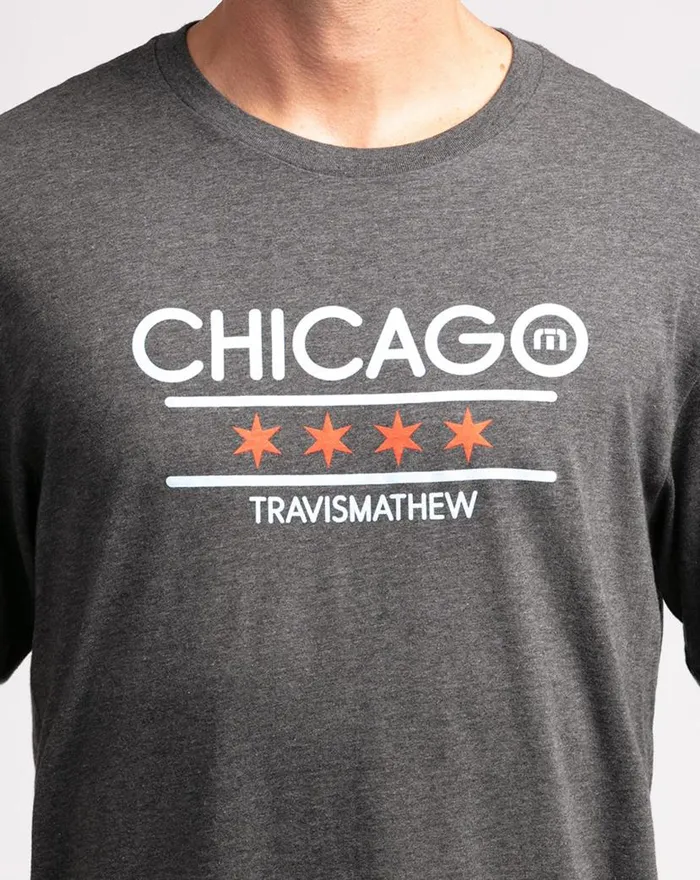 TravisMathew MODERNIST TEE Heather Grey Pinstri Men Tees