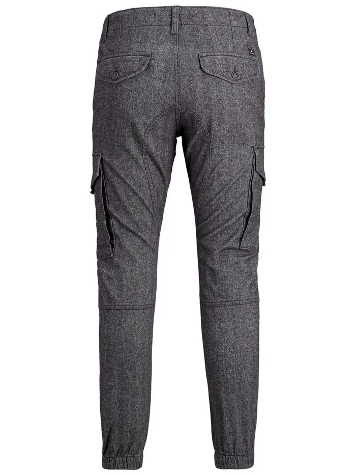 Trousers JACK and JONES Mens PAUL FLAKE SA 1070 CARGO TROUSERS Grey Grey Melange