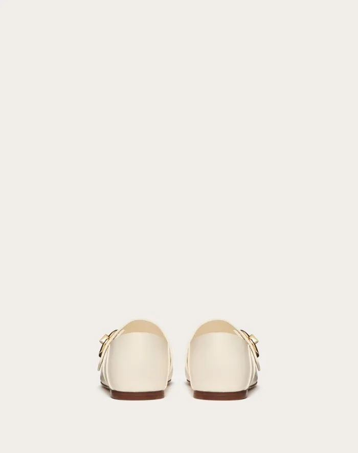 Valentino Ballerinas Woman Vlogo Locker Maryjane Ballerina In Calfskin For Woman In Black Black Valentino Ballerinas Woman Vlogo Locker Maryjane Ballerina In Calfskin For Woman In Black Black