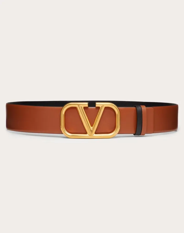 Valentino Belts Woman Reversible Vlogo Signature Belt In Glossy Calfskin 40 Mm For Woman In Blackpure Red Blackpure Red Valentino Belts Woman Reversible Vlogo Signature Belt In Glossy Calfskin 40 Mm For Woman In Blackpure Red Blackpure Red