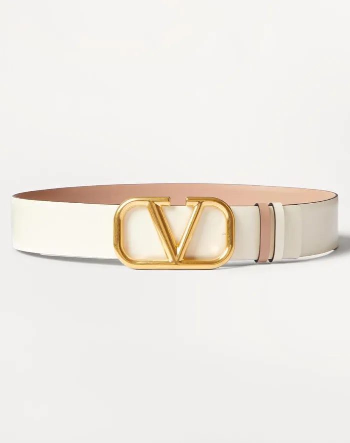 Valentino Belts Woman Reversible Vlogo Signature Belt In Glossy Calfskin 40 Mm For Woman In Blackpure Red Blackpure Red Valentino Belts Woman Reversible Vlogo Signature Belt In Glossy Calfskin 40 Mm For Woman In Blackpure Red Blackpure Red