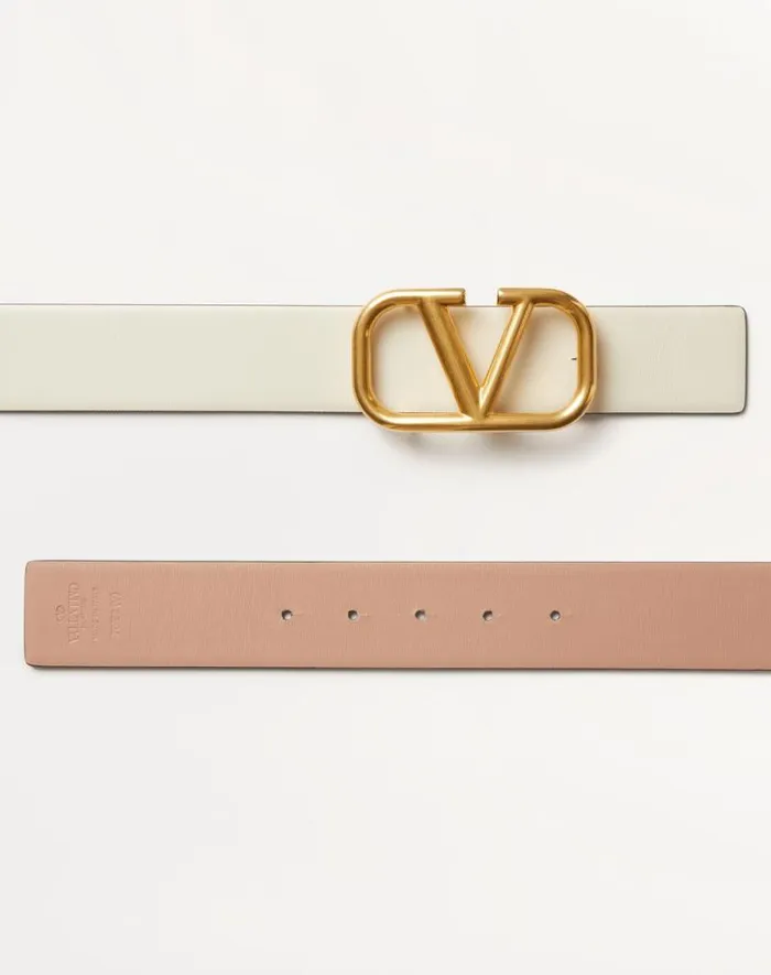 Valentino Belts Woman Reversible Vlogo Signature Belt In Glossy Calfskin 40 Mm For Woman In Blackpure Red Blackpure Red Valentino Belts Woman Reversible Vlogo Signature Belt In Glossy Calfskin 40 Mm For Woman In Blackpure Red Blackpure Red