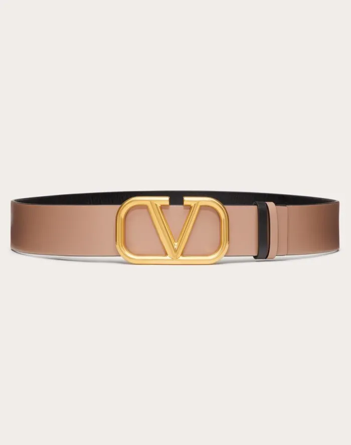 Valentino Belts Woman Reversible Vlogo Signature Belt In Glossy Calfskin 40 Mm For Woman In Blackpure Red Blackpure Red Valentino Belts Woman Reversible Vlogo Signature Belt In Glossy Calfskin 40 Mm For Woman In Blackpure Red Blackpure Red