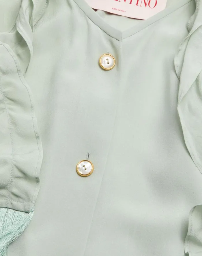 Valentino Shirts And Tops Woman Crepe De Chine Shirt For Woman In Red Red Valentino Shirts And Tops Woman Crepe De Chine Shirt For Woman In Red Red