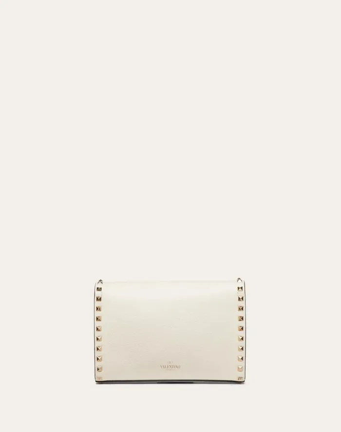 Valentino Shoulder Bags Woman Small Rockstud Grainy Calfskin Crossbody Bag For Woman In Rosso Valentino Rosso Valentino