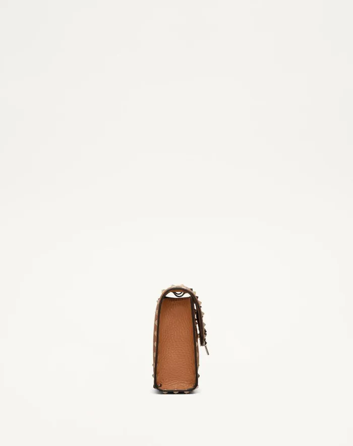 Valentino Shoulder Bags Woman Small Rockstud Grainy Calfskin Crossbody Bag For Woman In Rosso Valentino Rosso Valentino