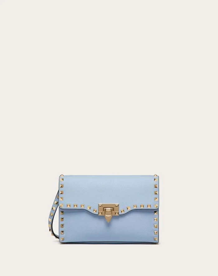 Valentino Shoulder Bags Woman Small Rockstud Grainy Calfskin Crossbody Bag For Woman In Rosso Valentino Rosso Valentino