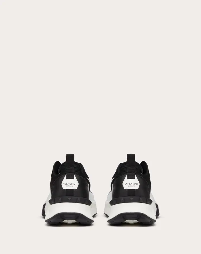 Valentino Sneakers Man True Act Low Top Sneaker In Mesh And Rubberized Fabric For Man In White Black White Black