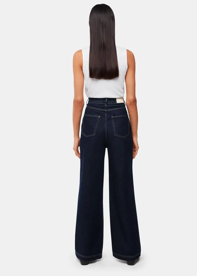 Whistles Pants Dark Denim Authentic Raya Straight Jean 8211 Women