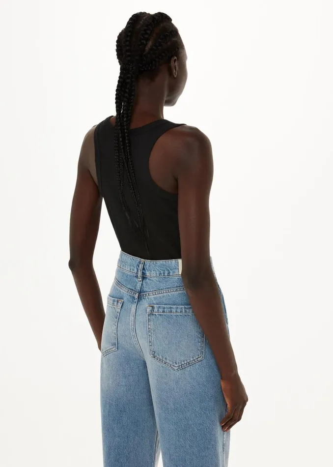 Whistles Tops Black Ultimate Ribbed Scoop Vest 8211 Women