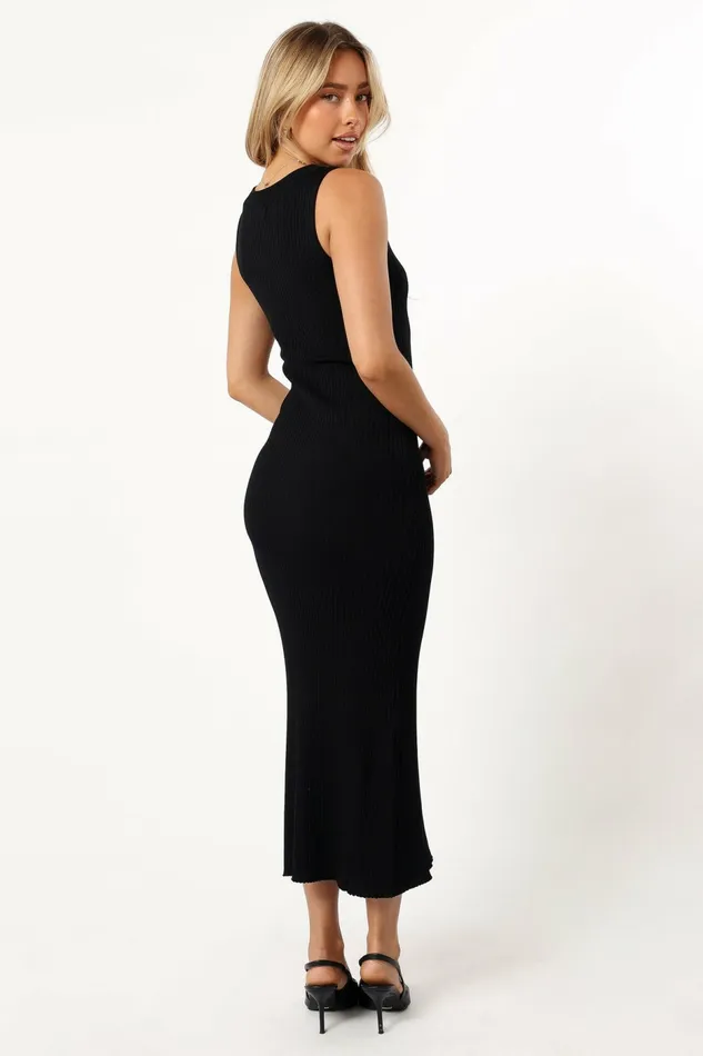 Winter Dresses Easton Maxi Knit Dress Black Petal and Pup Women