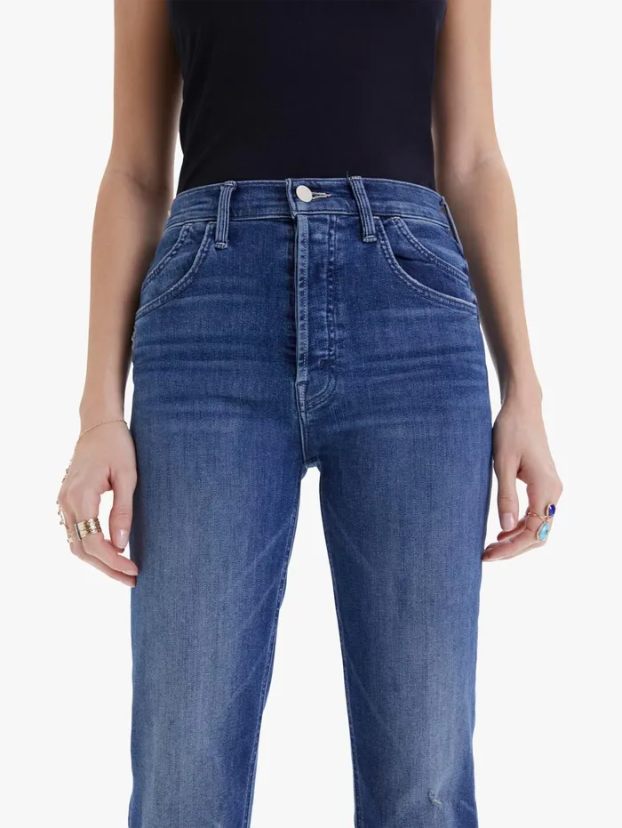 Women Ankle Mother Denim The Stash Tripper Ankle Dark Blue