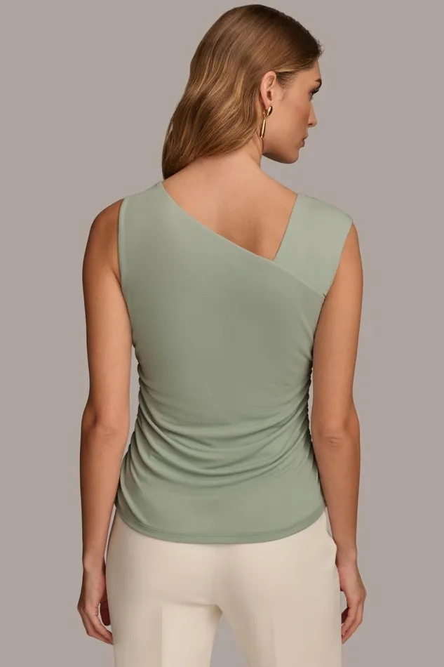 Women ASYMMETRICAL TOP WITH HARDWARE Pale Jade Donna Karan New York Sweaters And Tops Women ASYMMETRICAL TOP WITH HARDWARE Pale Jade Donna Karan New York Sweaters And Tops