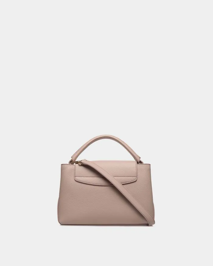 Women Bally Top Handle Bags Lock Me Small Top Handle Bag In Light Beige Grained Leather Beige Women Bally Top Handle Bags Lock Me Small Top Handle Bag In Light Beige Grained Leather Beige