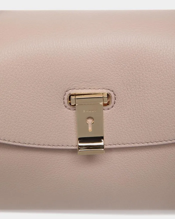 Women Bally Top Handle Bags Lock Me Small Top Handle Bag In Light Beige Grained Leather Beige Women Bally Top Handle Bags Lock Me Small Top Handle Bag In Light Beige Grained Leather Beige