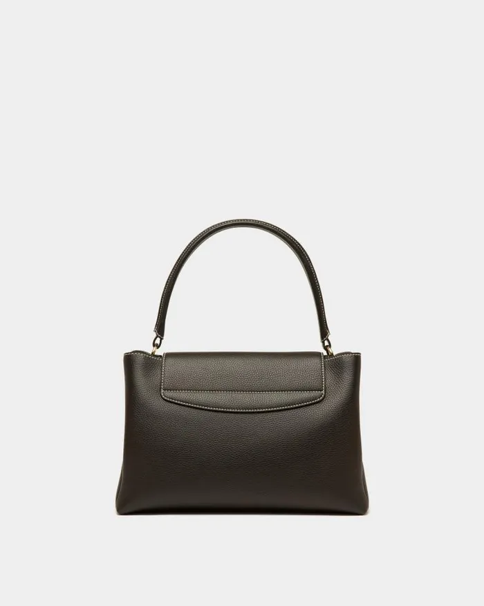 Women Bally Top Handle Bags Lock Me Top Handle Bag In Black Leather Black