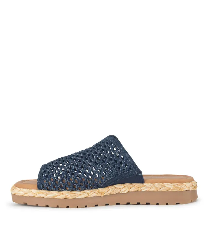 Women Baretraps Slides and Slip On Sandals Tasmine Slide Sandal Dark Denim