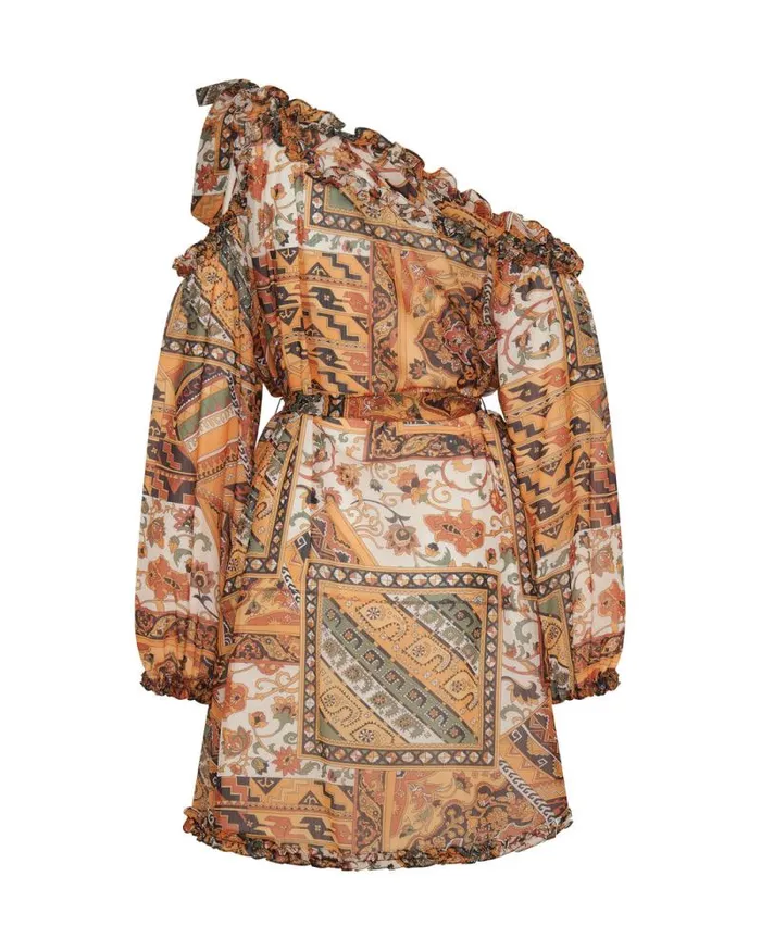 Women BAZAAR PAISLEY ONE SHOULDER DRESS One Teaspoon Mini Dresses Women BAZAAR PAISLEY ONE SHOULDER DRESS One Teaspoon Mini Dresses