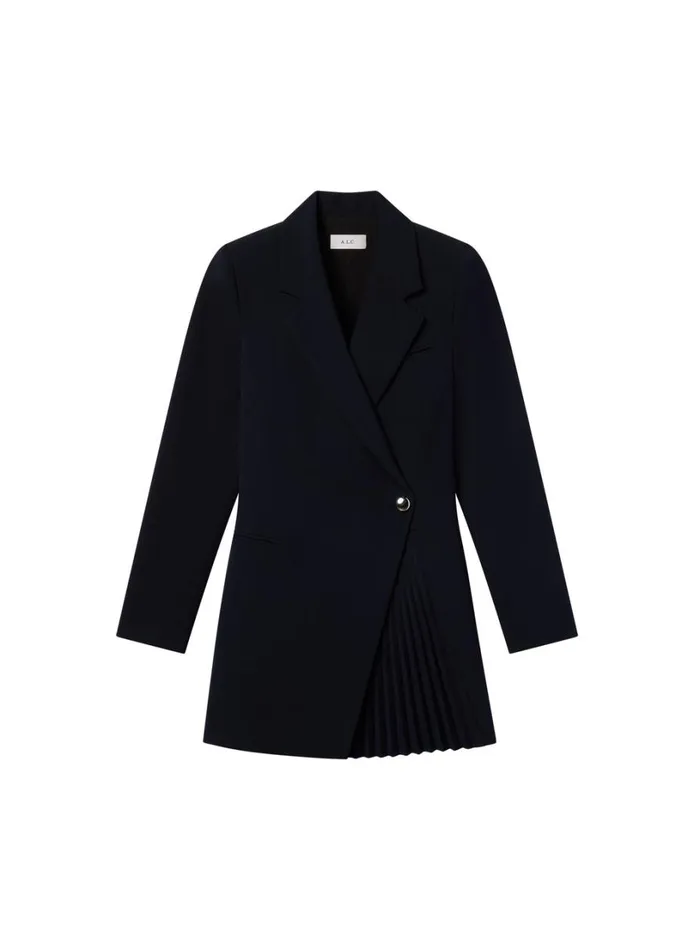 Women Dresses ALC Callen Pleated Blazer Dress Navy