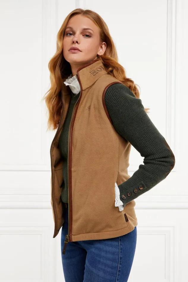 WomenEquestrian Fleeces Holland Cooper Country Fleece Gilet Coffee