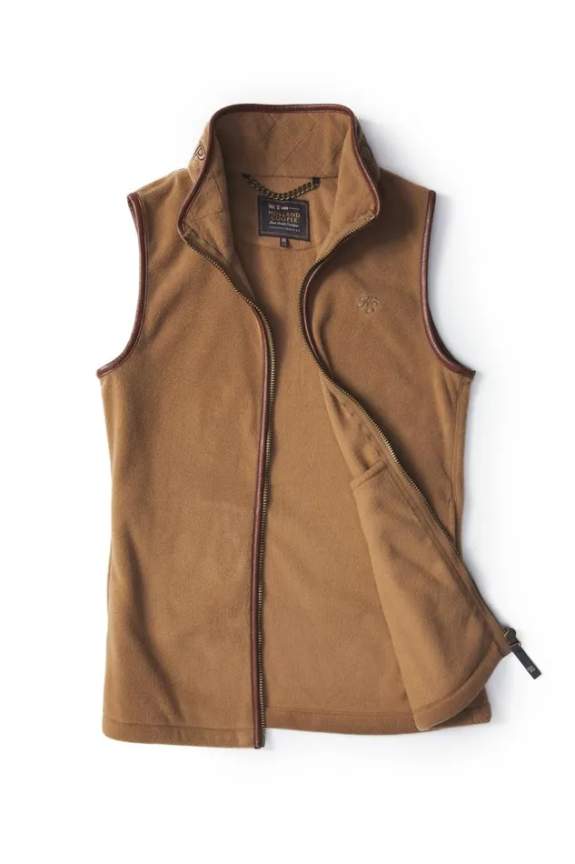 WomenEquestrian Fleeces Holland Cooper Country Fleece Gilet Coffee