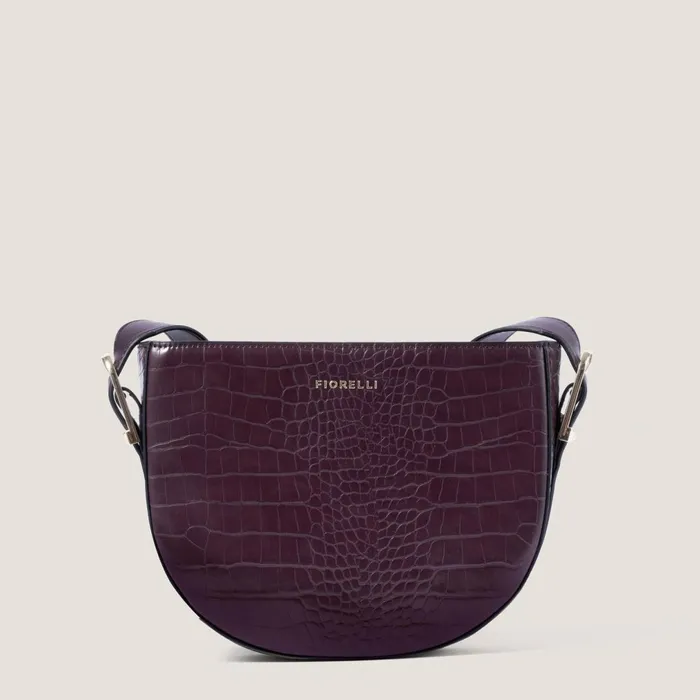 Women Etta Crossbody Bag Burgundy Croc Fiorelli Crossbody Bags
