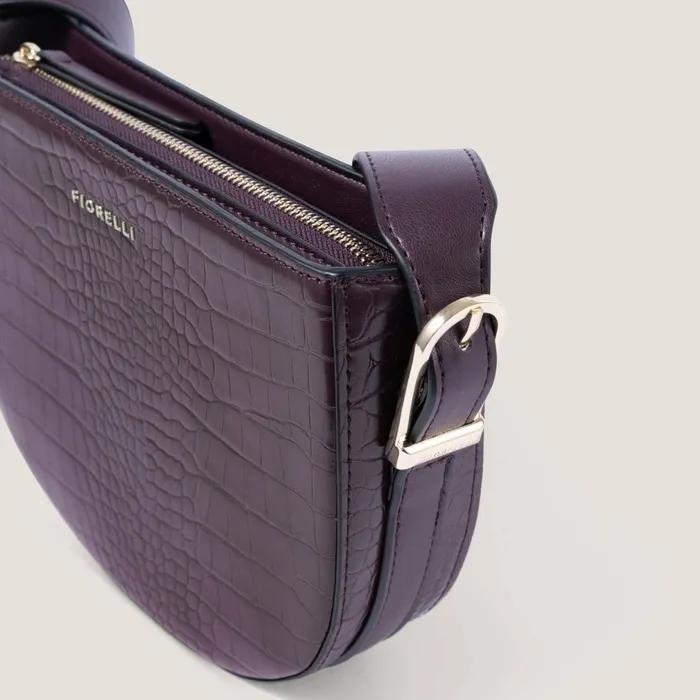 Women Etta Crossbody Bag Burgundy Croc Fiorelli Crossbody Bags