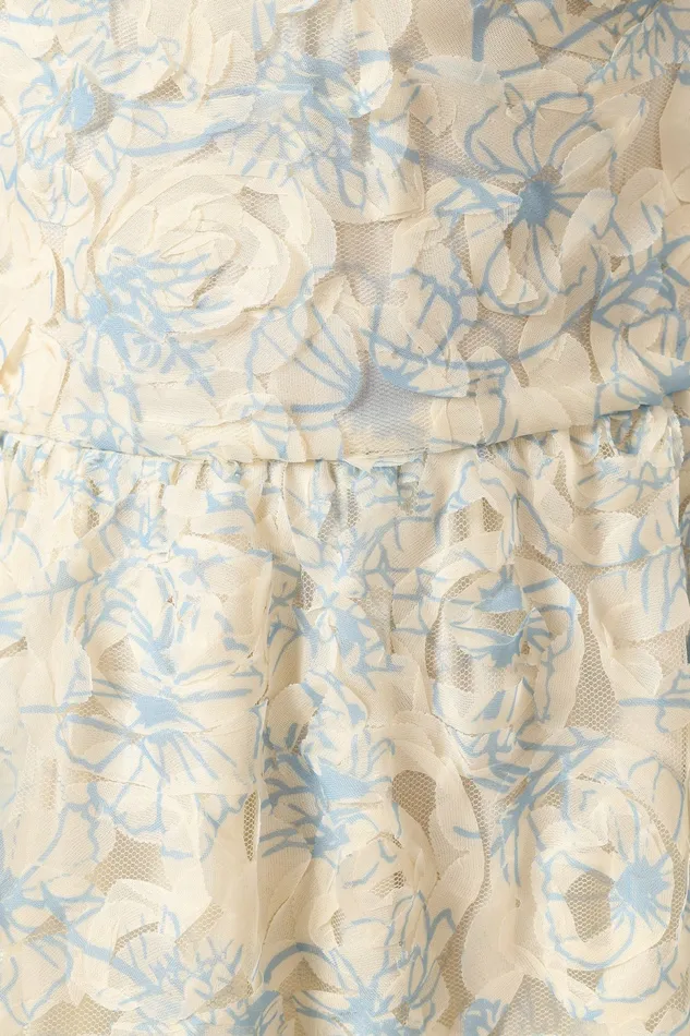 Women Floral Dresses Petal and Pup Atticus Mini Dress Blue