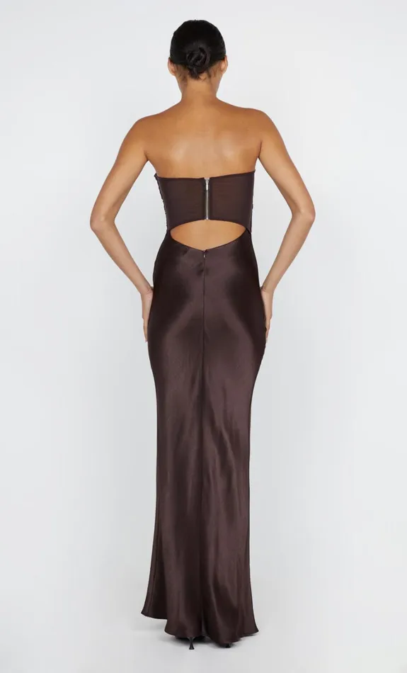 Women HALLE STRAPLESS DRESS 8211 CHOCOLATE Bec Bridge Prom Dresses