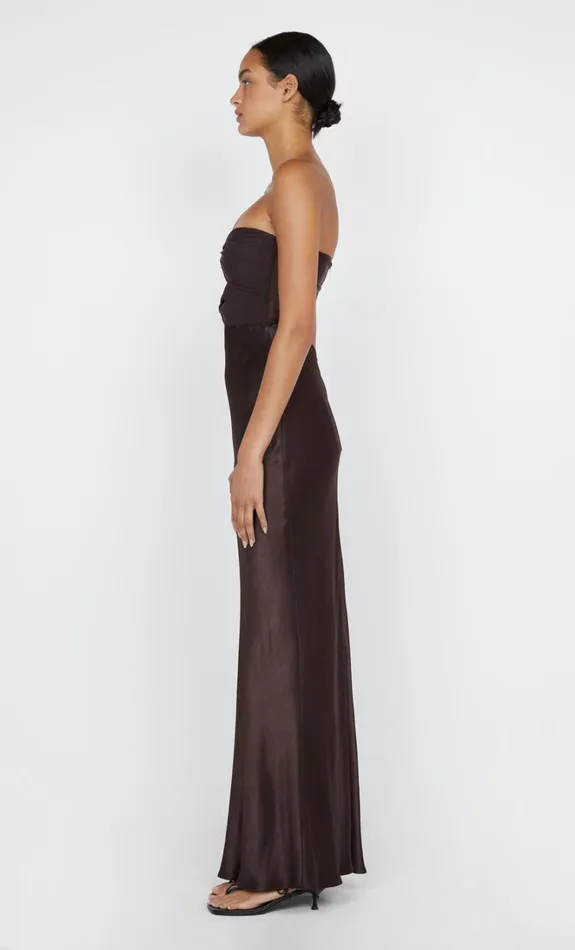 Women HALLE STRAPLESS DRESS 8211 CHOCOLATE Bec Bridge Prom Dresses