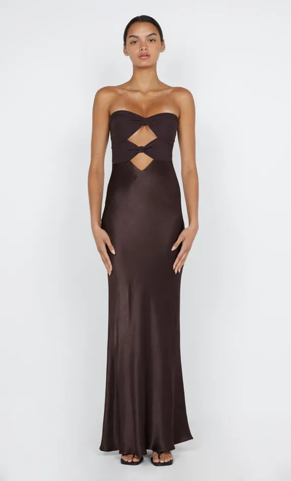 Women HALLE STRAPLESS DRESS 8211 CHOCOLATE Bec Bridge Prom Dresses