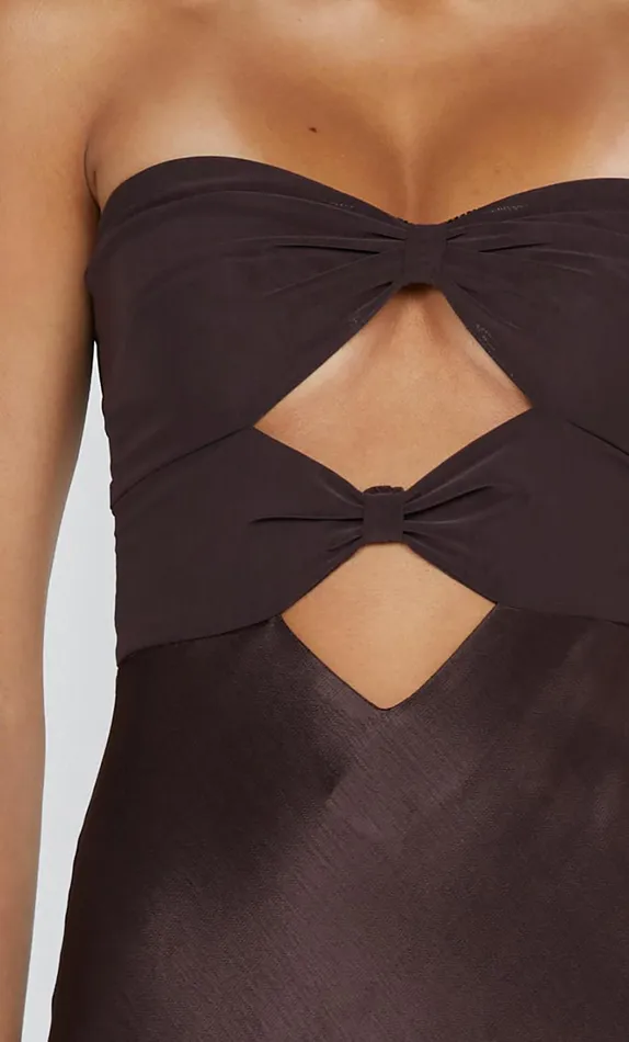 Women HALLE STRAPLESS DRESS 8211 CHOCOLATE Bec Bridge Prom Dresses