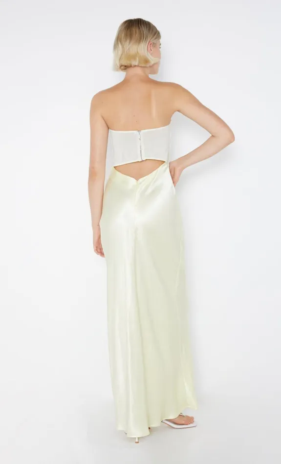 Women HALLE STRAPLESS DRESS 8211 ICE YELLOW Bec Bridge Prom Dresses
