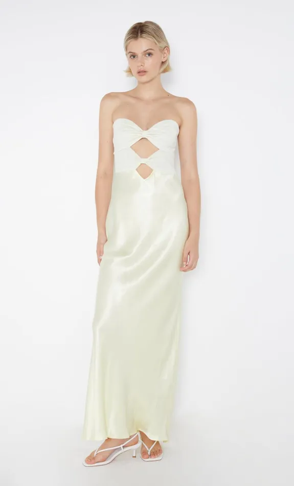 Women HALLE STRAPLESS DRESS 8211 ICE YELLOW Bec Bridge Prom Dresses