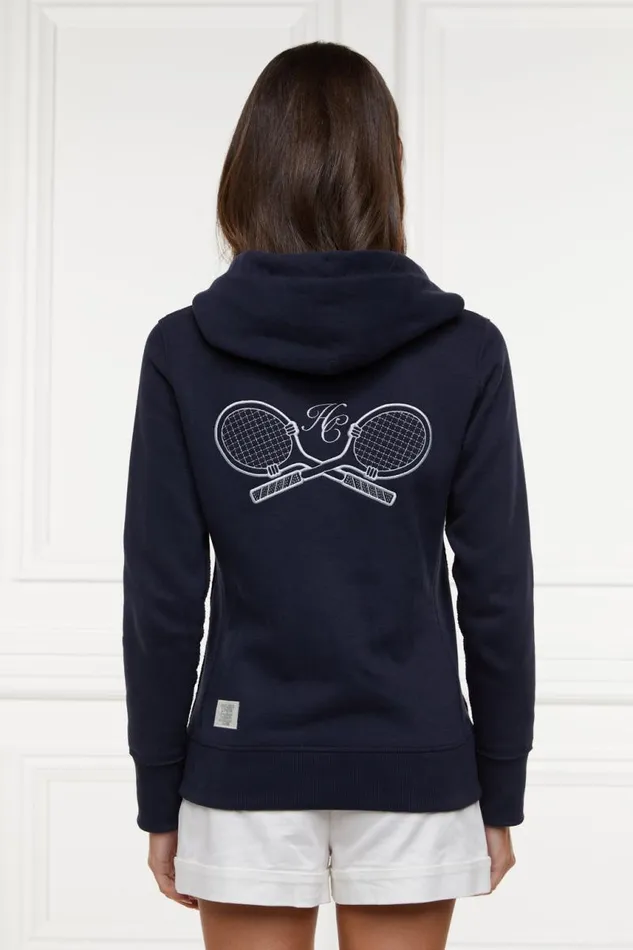 Women Hoodies Holland Cooper Tennis Hoodie Ink Navy