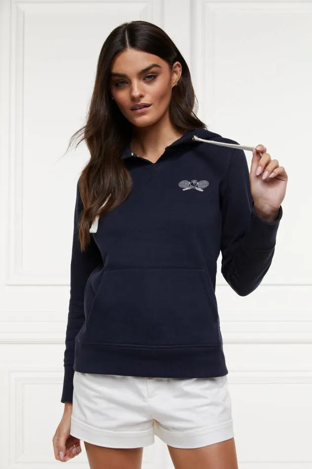 Women Hoodies Holland Cooper Tennis Hoodie Ink Navy