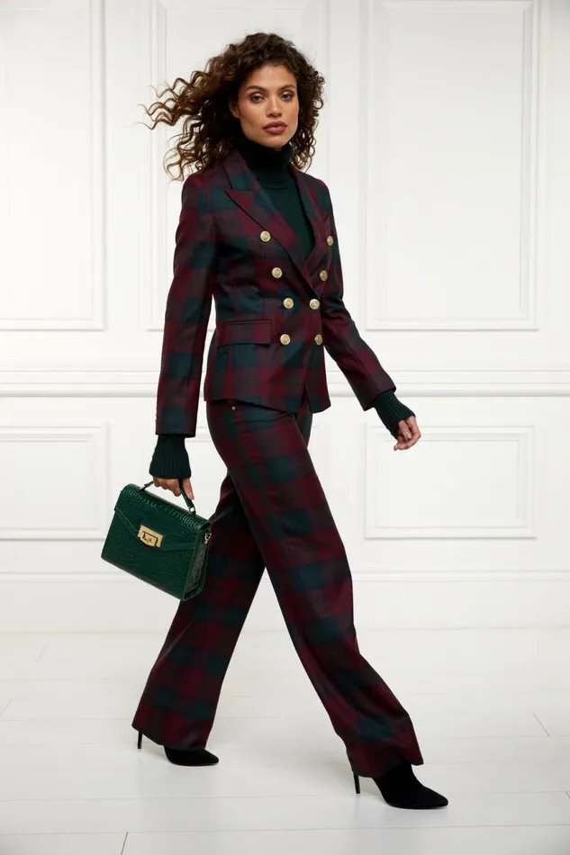 Women In Stock Tailoring Holland Cooper Knightsbridge Blazer Mulberry Tartan Women In Stock Tailoring Holland Cooper Knightsbridge Blazer Mulberry Tartan