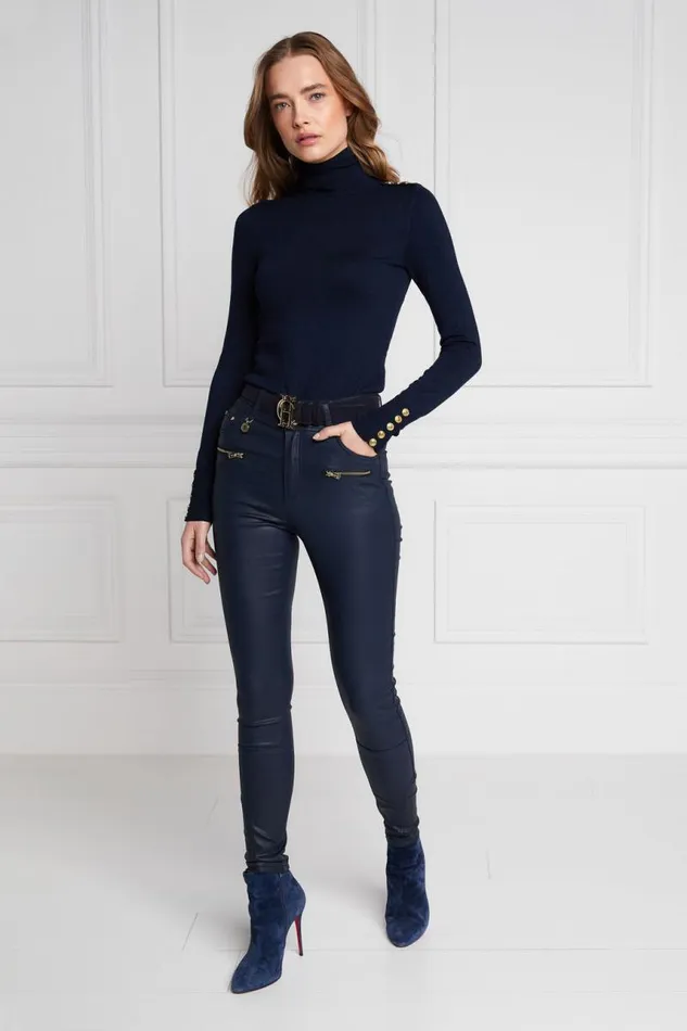 Women Jeans Holland Cooper Coated Jodhpur Jean Navy Women Jeans Holland Cooper Coated Jodhpur Jean Navy