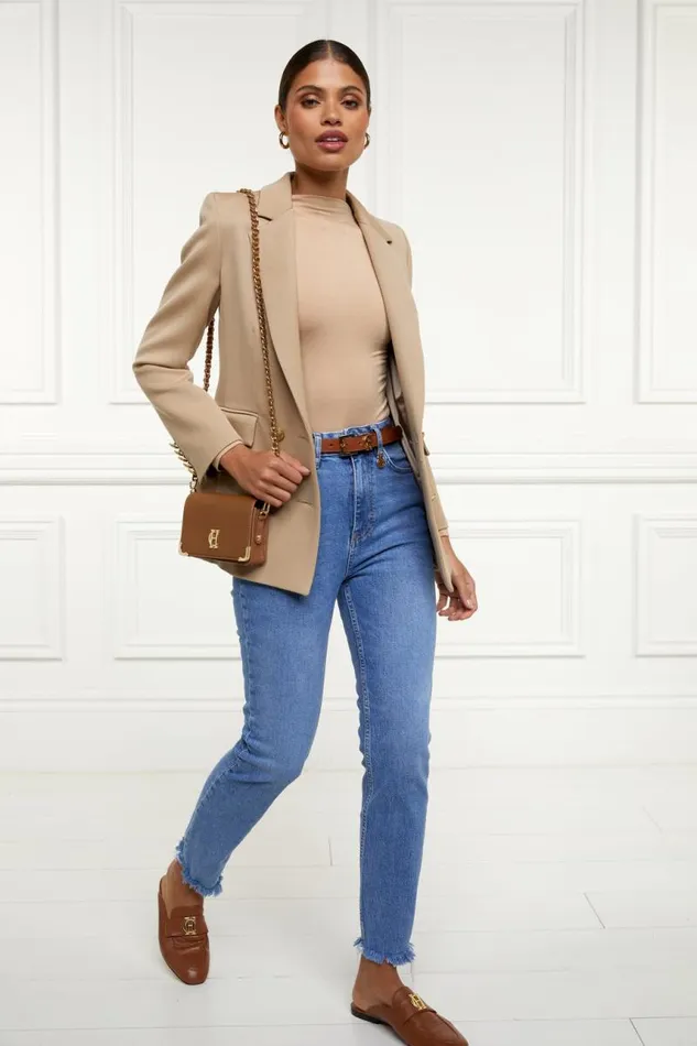 Women Jeans Holland Cooper High Rise Slim Jean True Indigo