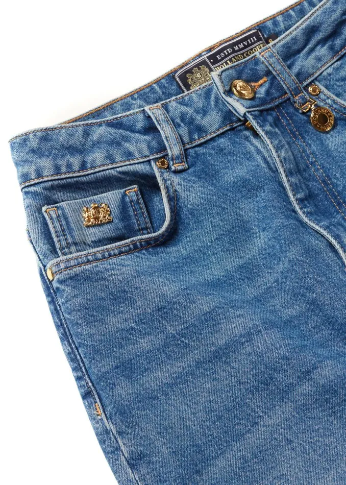 Women Jeans Holland Cooper High Rise Slim Jean True Indigo