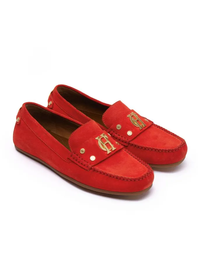Women Loafers Holland Cooper The Driving Loafer Neroli