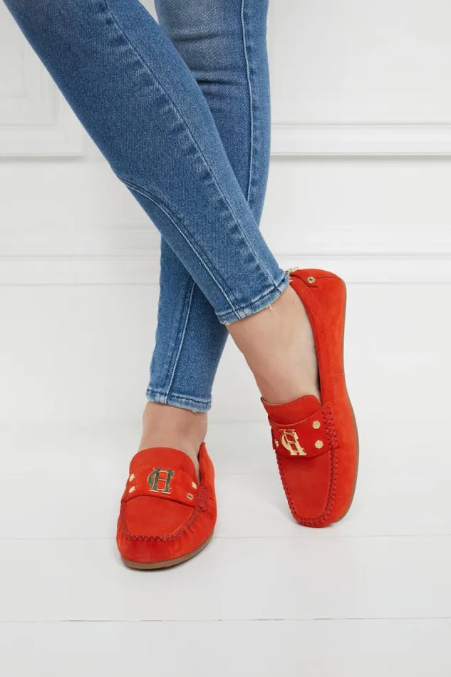 Women Loafers Holland Cooper The Driving Loafer Neroli