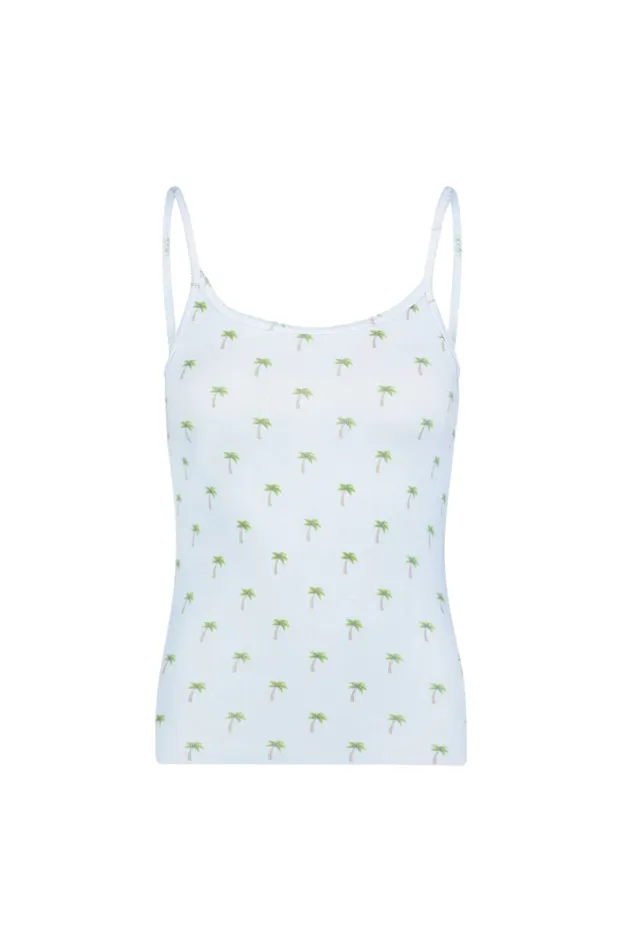 Women LoveShackFancy Sleepwear Polka Dot England Scoop Camisole Palm Sky Print